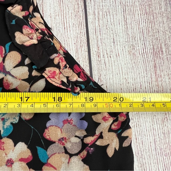 ENTRO Black Floral Lined Maxi Dress Large NWT - Picture 8 of 9